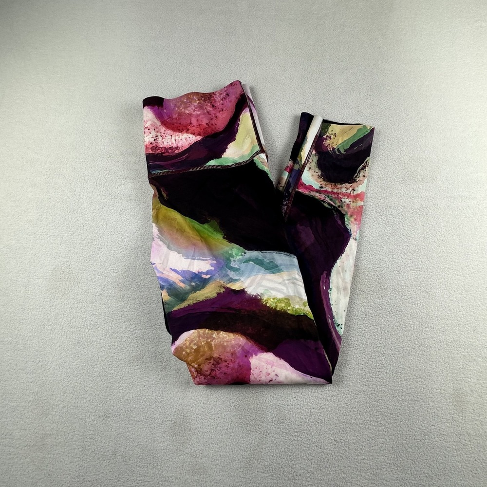 knix Multicolor Abstract Print Leggings in Purple, Pink, Green